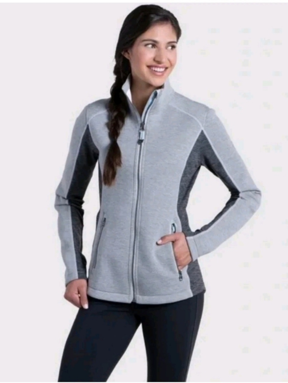 Kuhl Kestral Gray Zip Front Jacket